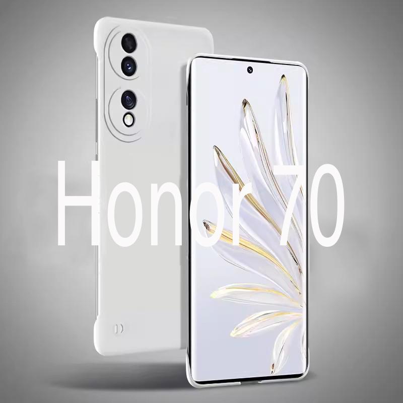 

Solid Candy Color Frameless Hard PC Back Cover Case For Huawei Honor 70 Honor70 Pro ShockProof Ultra Thin Cases Honor 70 Pro жовтий