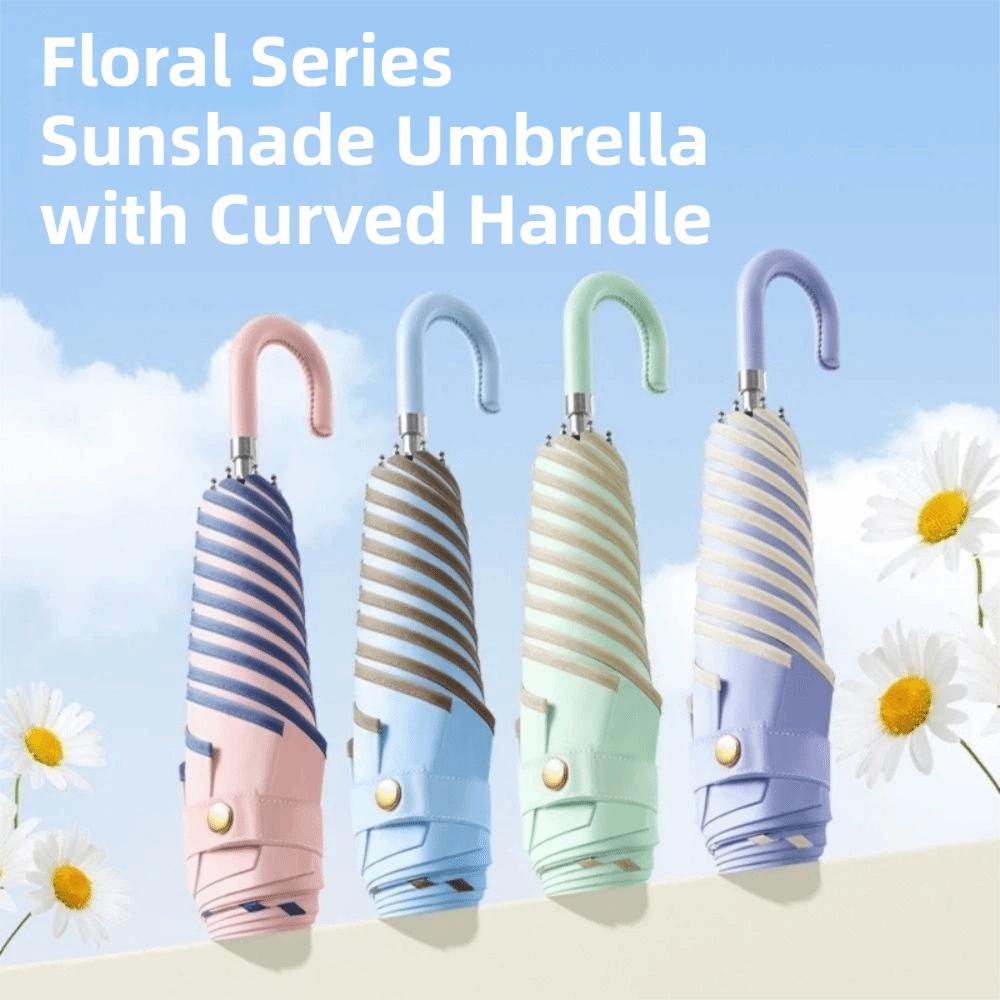 Windproof Manual Petal Umbrella Rainproof Hand Operated Parasol Mini Sun Umbrella Travel Use
