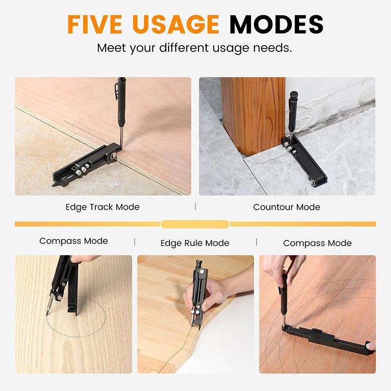 Multi-function Scribing Tool Construction Pencil Aluminum Alloy DIY Woodworking Scribe Gauge Scriber Line Maker Measuring Tool