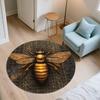 Bee,Round Area Rug,Carpet Rug for Living Room Bedroom Sofa Playroom Decor,Non-slip Floor Mat