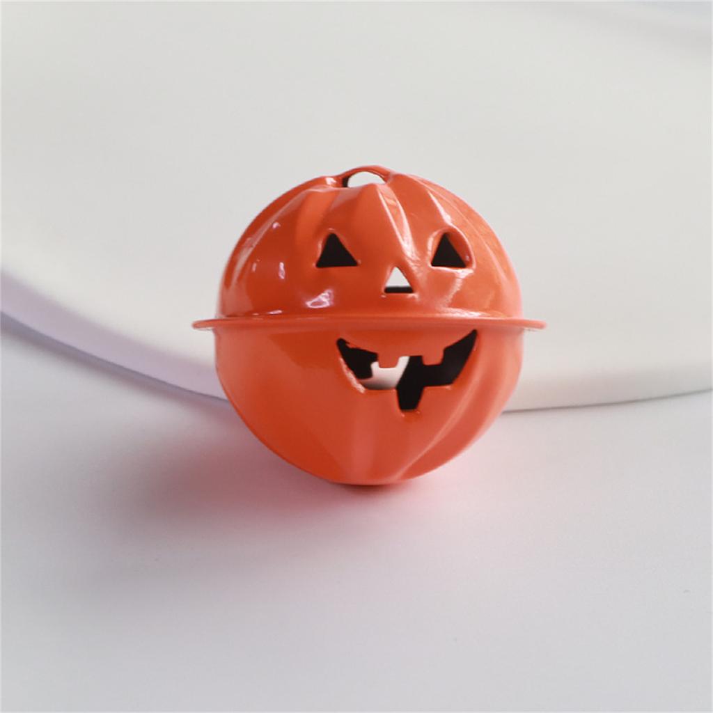 Halloween Pumpkin Bells, Metal Face Jingle For Party Crafts