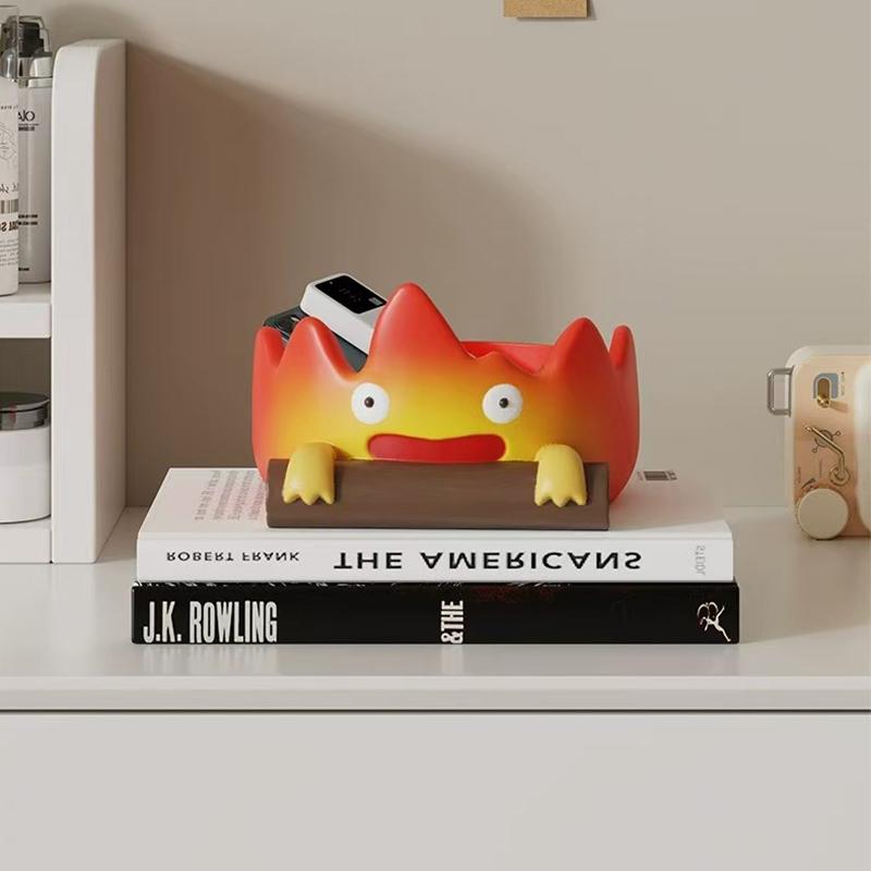 

Кальцифер Огонь Настольное украшение Креативный дом Гостиная Прихожая Подставка для ключей Мультяшный органайзер для закусок Настольные украшения 15x16x9cm