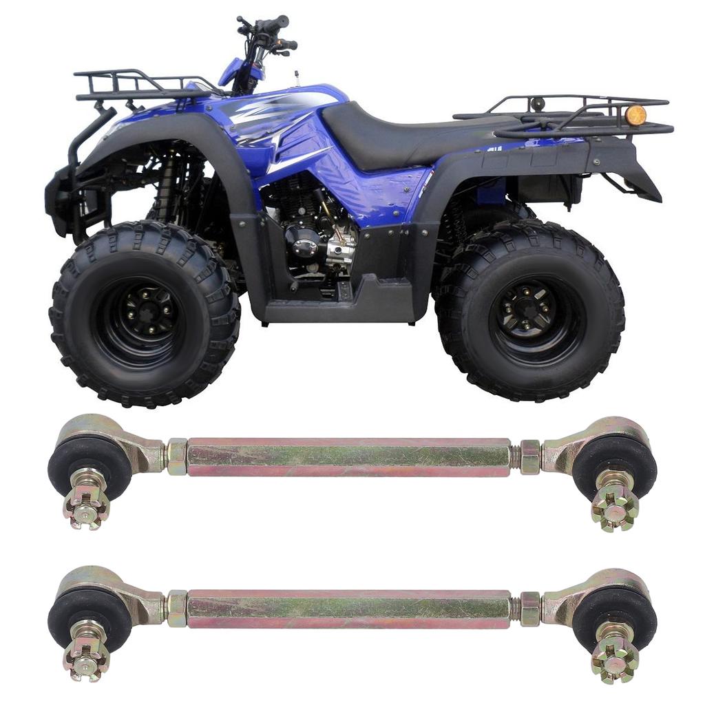 2 Pcs Tie Rod Ball Joint M10 10mm Thread Steel Alloy Sway Bar End Set for 50cc 70cc 90cc 110cc ATV Four Wheeler Quad