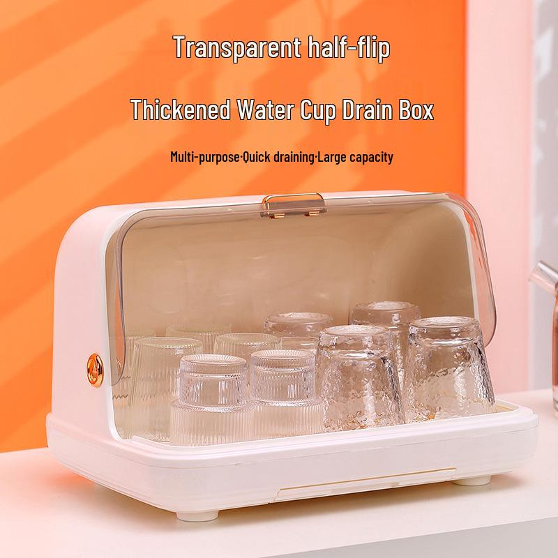 Glass Cup Drying Rack and Dustproof Holder for Wine and Water Glasses