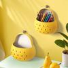 Drain Function Pear Storage Box Hollow Out Design Kitchen Tableware Drainer  Drain Cart