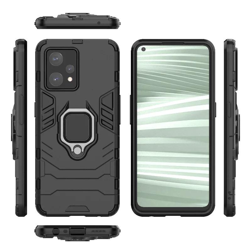 For OPPO Realme Q5i Q5 Pro Back Cover Phone Case Shockproof Armor Anti-Fall Metal Ring Holder Magnetic Protect Coque Cases