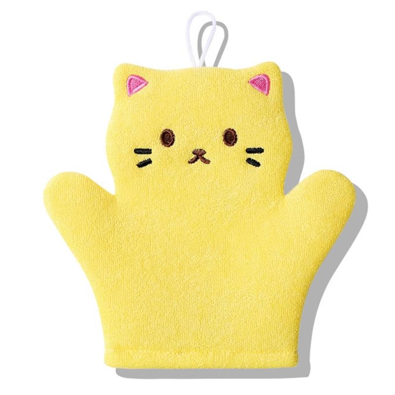 Soft Exfoliating Bath Mitts For Children Ergonomic Design Hypoallergenics Bath Gloves Durability Bathing Accessories