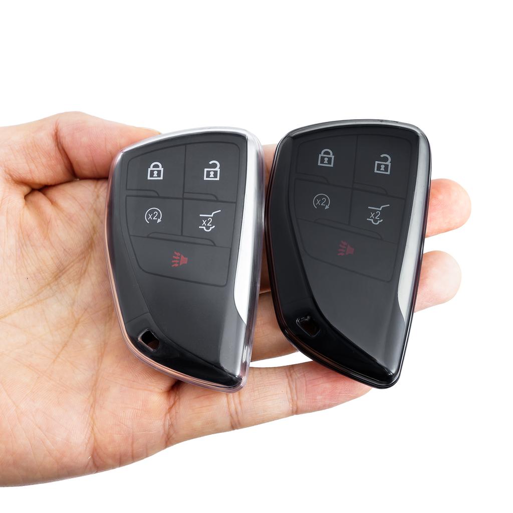 Slim Car Key Fob Case Cover Keychain For Chevrolet Silverado 1500 Equinox Colorado Tahoe GMC Sierra Yukon Canyon Buick Enclave