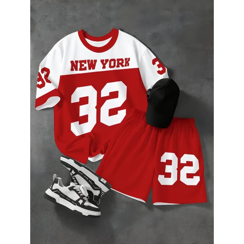 Boy Short Sleeve Loose Fit Shorts and T-Shirt