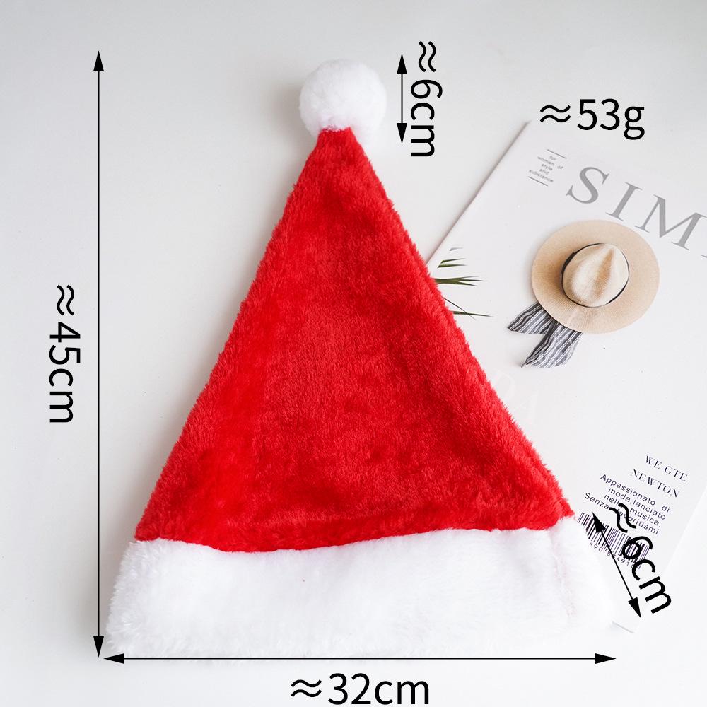 Santa Claus Costume Plush Christmas Hat - Non-Woven Festival Ornament
