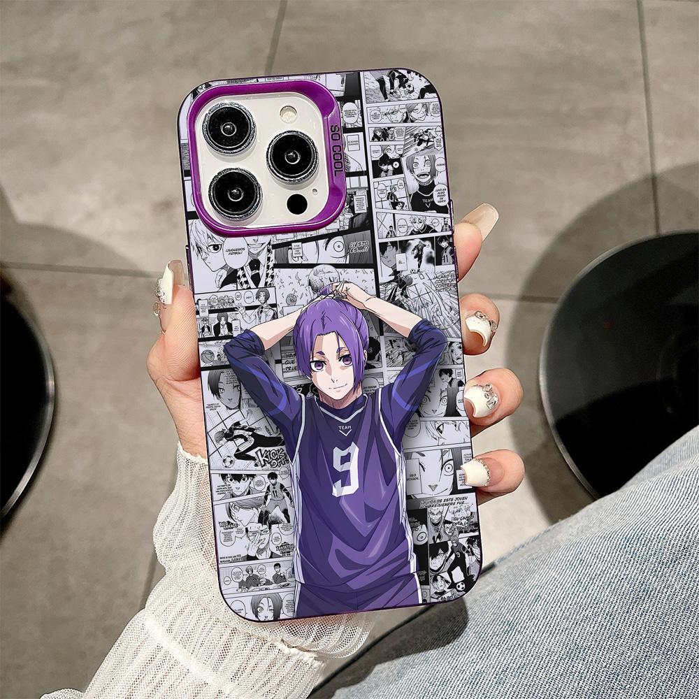 Blue Lock Reo Mikage Purple Translucent Mobile Phone Case for iPhone 17 16 15 14 13 12 11 X XR XS Air Pro Max Plus Cover