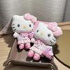 Sanrio Kimono Hello Kitty Plush Doll Pendant Keychain Cartoon Kt Cat Plush Keyring Bag Accessories Gifts Car Key Pendant
