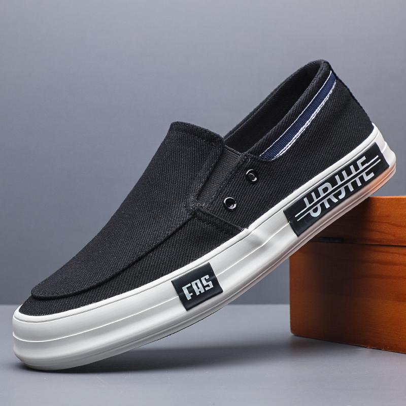 Fashion Men's Canvas Casual Shoes Couple Board Shoes Summer Fashion Sneakers Outdoor Anti Slip Wear-resistant Work Male Shoes SS25815