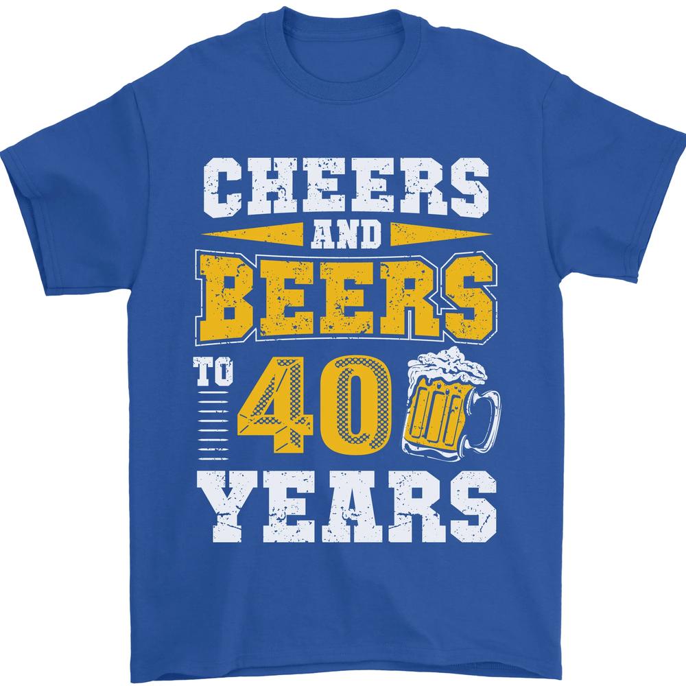 40th Birthday 40 Year Old Funny Alcohol Unisexs TShirt 100 Cotton