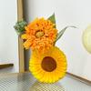 1pc Creative and Cute Sunflower Shaped Vase Home Living Room Entrance Table Desktop Decoration Vase