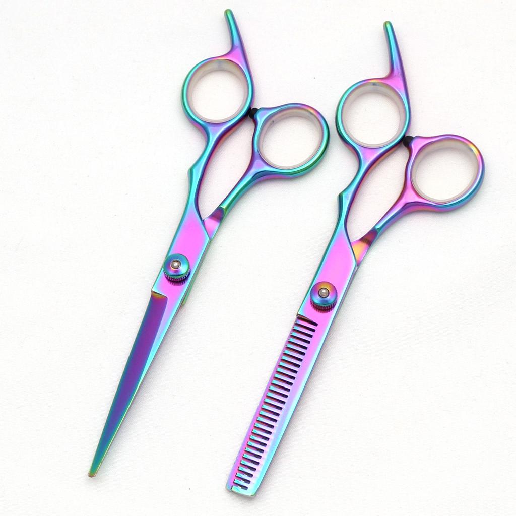 Haarschere 6" Edelstahl Haarschneideschere Friseur Ausdünnschere Haarschnitt Rasiermesser Kamm Wape Set für Friseurbedarf Dropshipping