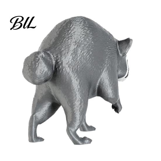 Window Sill Ornaments 3D Printed Raccoon Figurine, Realistic Animal Statue, Decorative Desktop Ornament Table for Home Living Room Bedroom And Office