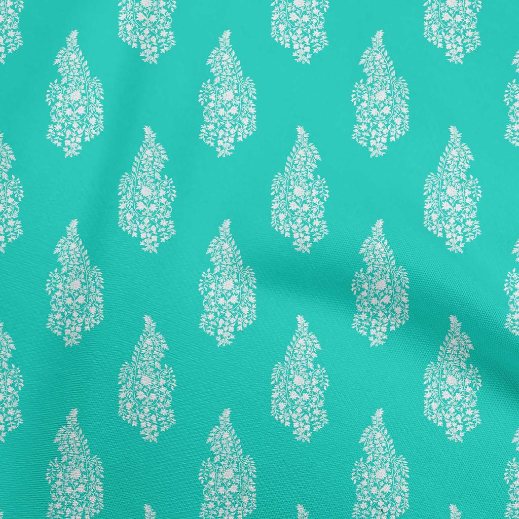 oneOone Georgette Viscose Green Fabric Block Sewing Fabric By The Yard Printed Diy Clothing Sewing Supplies 42 Inch