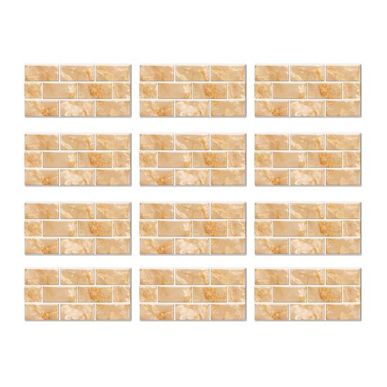 Removable Bathroom Wall Tiles Self-Adhesive PVC Tile Stickers, Waterproof Mosaic Pattern Decals for Kitchen Cover Defects Stickers Home Decor,