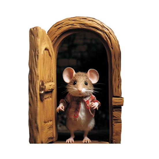 Yousheng 3D Mouse Wall Decal Realistic Rat Hole PVC Sticker with 3D Effect for Laptops Cars Furniture Bedroom Wall Decoration