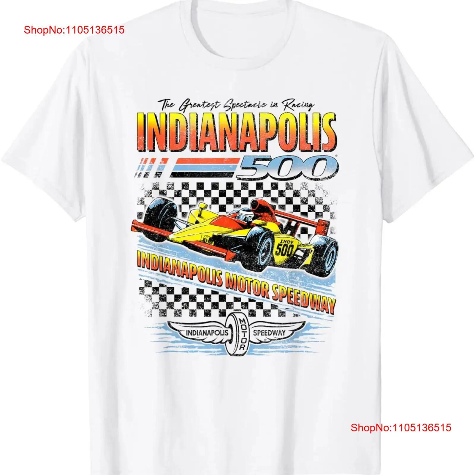 Indy 500 The Greatest Spectacle In Racing Distressed Poster T Shirt  vintage Washed Slightly Top For Everyday Wear Soft Casual S