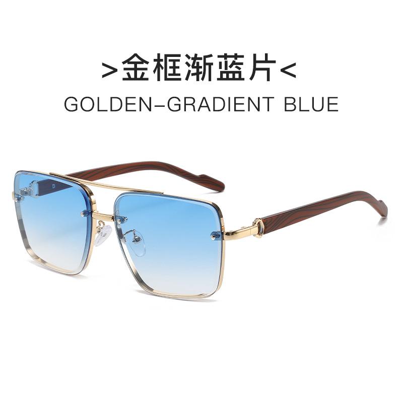New Retro Square Metal Sunglasses Women Double Bridge Pilot Style Driving Glasses Fashion UV400 Protection