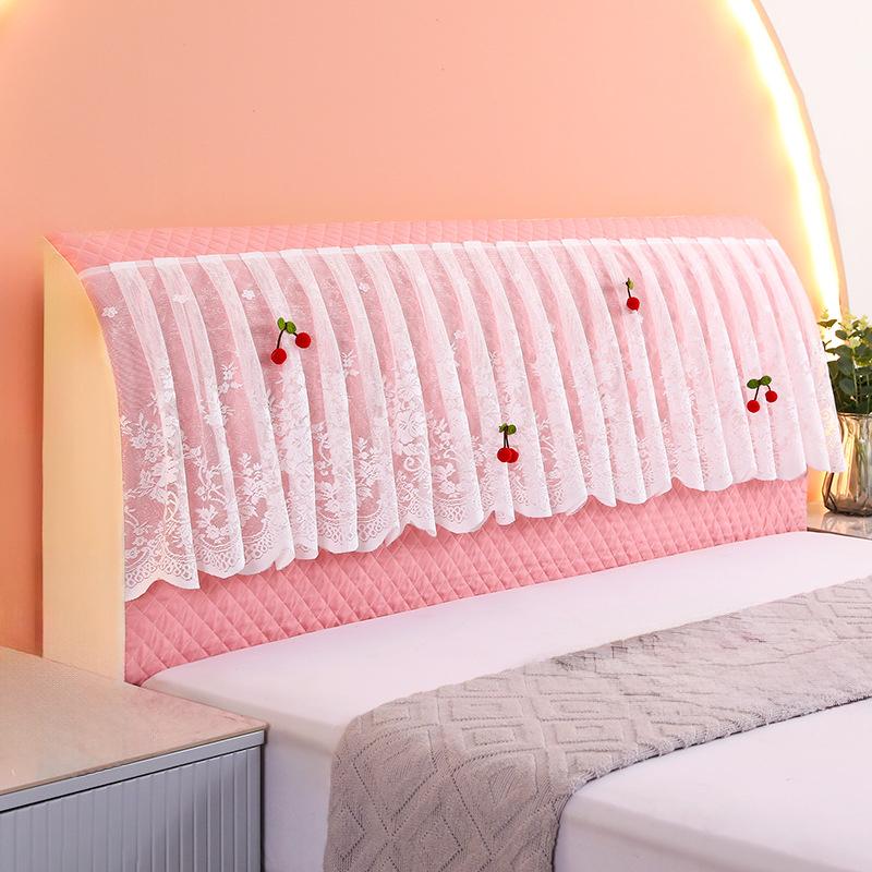 Universal Protection Princess-style Lace White Cover 2025 Thickened Headboard Covers Wooden Backrest Cover Soft Cover