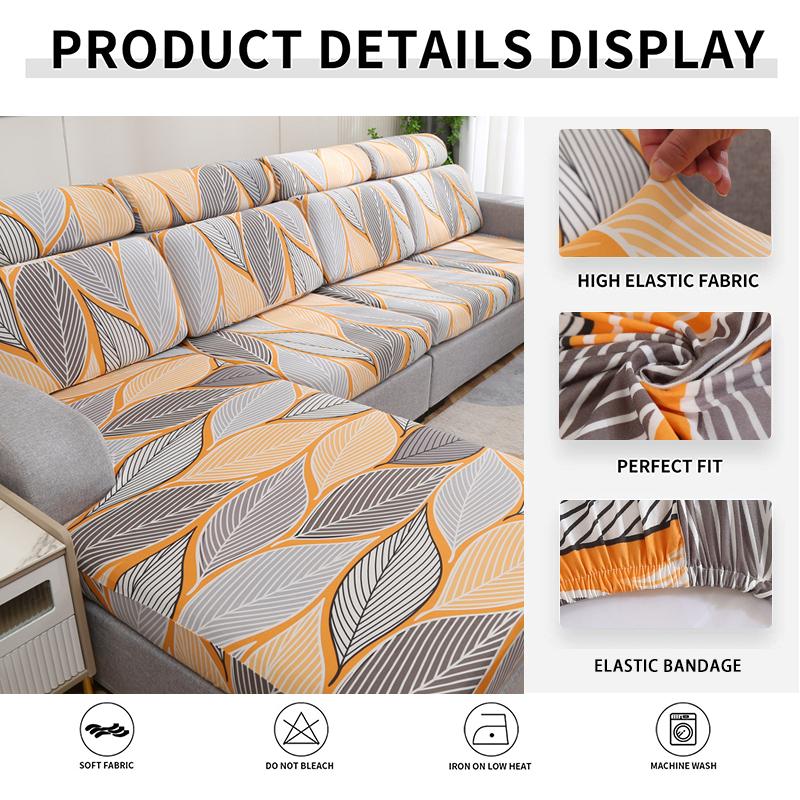 Stretch Sofa Seat Cushion Cover Furniture Protector Slipcover Sofa Covers For Living Room Soft Flexibility With Elastic Bottom