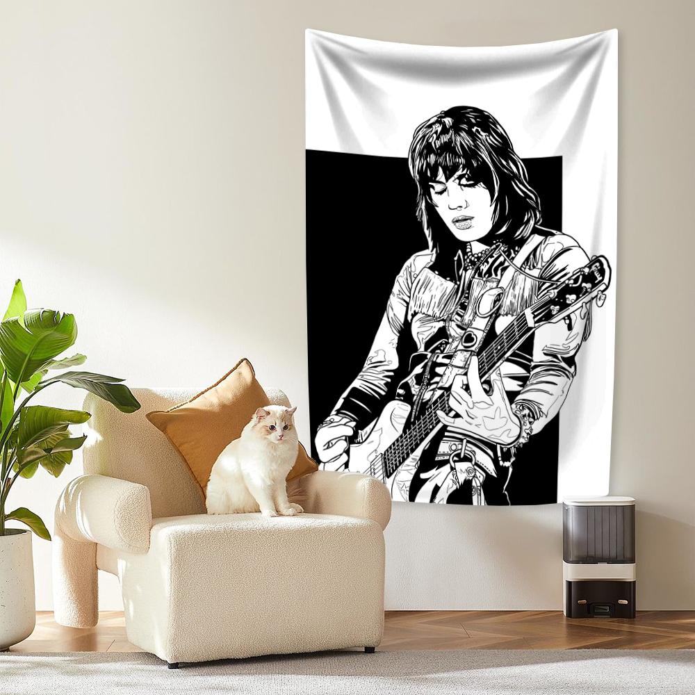 Punk Rock Singer Tapestry Joan Jett Home Decoration Large Fabric Dormitory Background Wall Hanging Carpets Party Backdrop