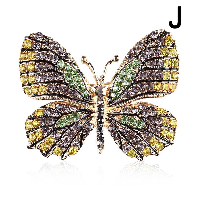 

1шт бабочка брошь булавки красочные хрустальные броши ювелирные изделия подарок модные женские броши украшение для вечеринки J