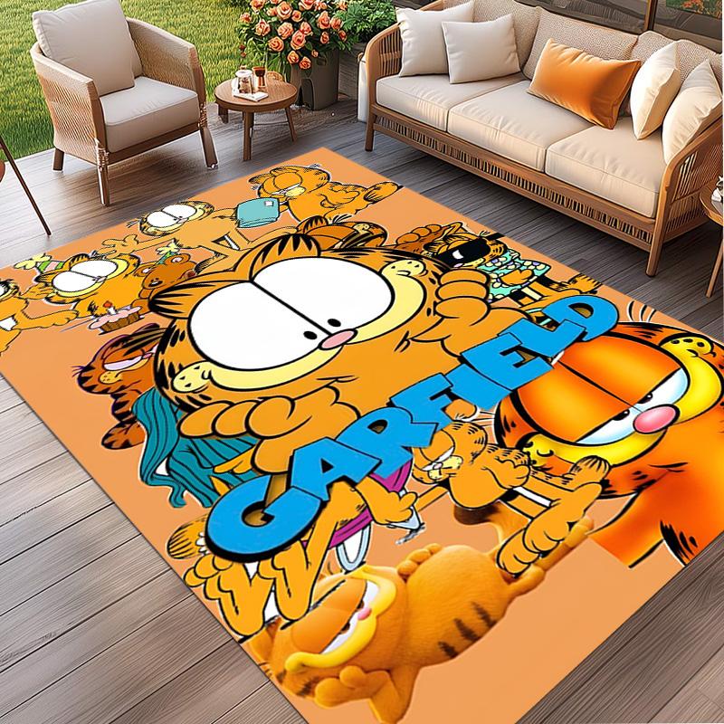 Garfield Print Rug, Washable Floor Carpet, For Entryway Dorm Laundry Room Office Study, Home Decor Birthday Christmas Gift