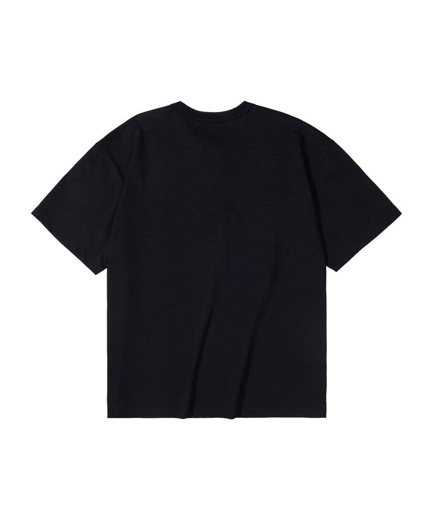 Kallapataleu Henley Neck Short-Sleeved T-Shirt - Black