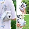 Rieibi instax mini 12 Fujifilm instax 12 case clear instax mini 12 case transparent shining clear clear case with clear shoulder strap and album that