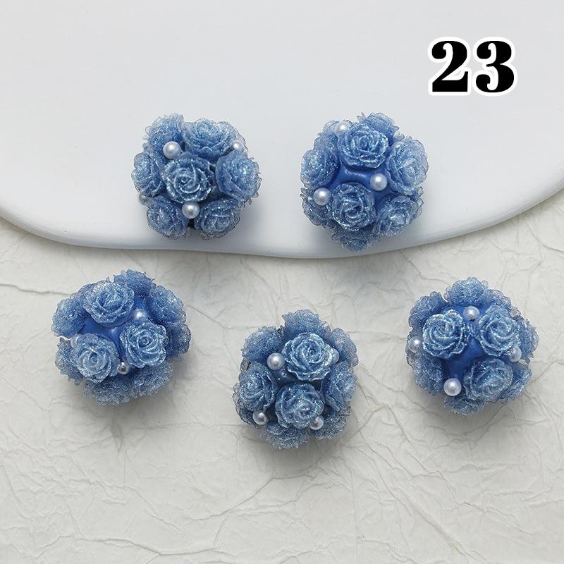 2Cm 10Pcs Charm Rose Polymer Clay Colorful Lover Acrylic Beads for Jewelry Making Diy Necklace Bracelets Earring Accessories New