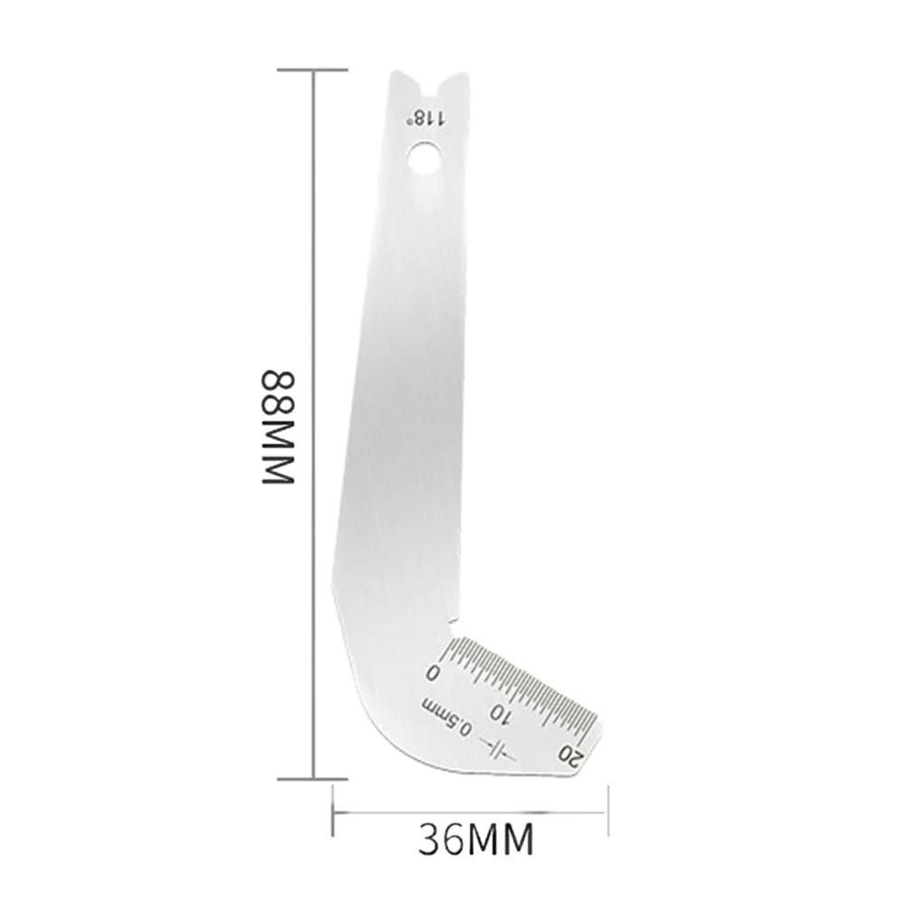 1 pièce Jauge d'angle pour forets 118 degrés Jauge d'angle Jauge de centre de meulage Outils de mesure d'affûtage Jauge de gabarit