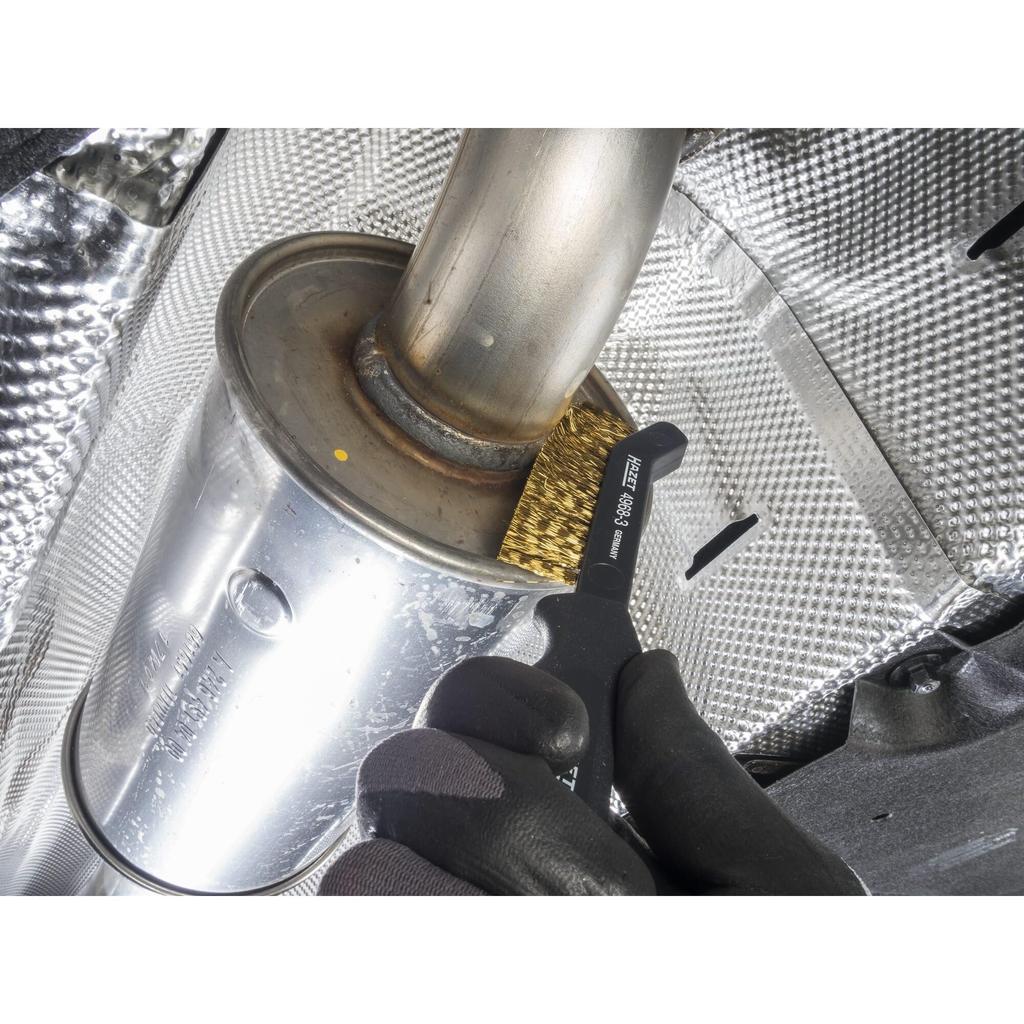 HAZET Brake Caliper Brass Brush for Aluminum Brake Brake Scratch Caliper Maintenance with Hanging Made In Germany 4968-3 Brush, Calipers, Cleaning,