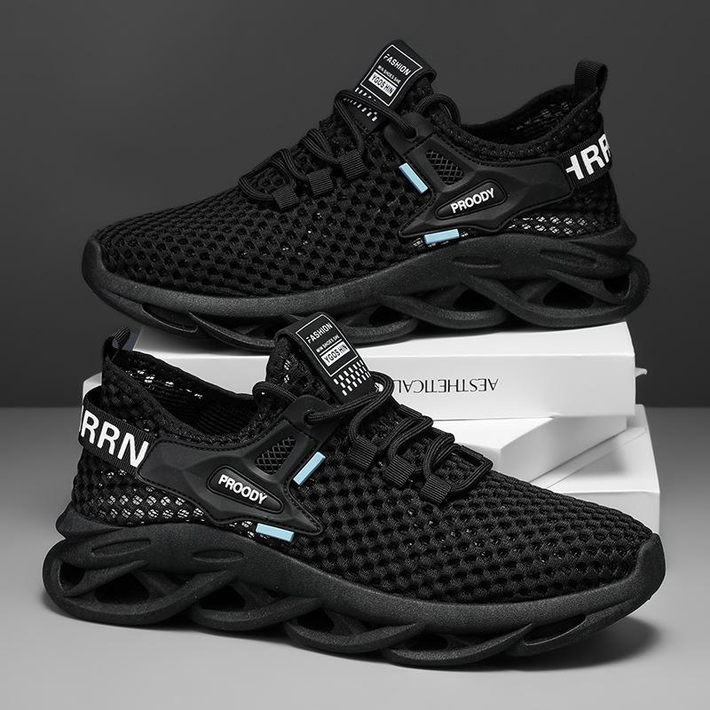 Summer new daily running sports lace-up large mesh mesh breathable low-top sports shoes