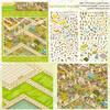 Multicolor 3D Micro Landscape Sticker PET DIY Toy Game Stickers  Children