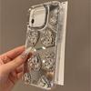 Mirror Love Phone Case For iPhone 16 15 14 13 12 11 Pro Max Fashion Rhinestone Phone Case