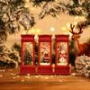 1PCS Telephone Booth Snow Globes Spinning Water and Swirling Glitter Christmas Decorations Home Lighted Christmas Snow Globe