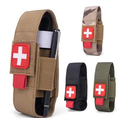 Taktische Molle Tourniquet Tasche Halter Nylon Trauma Medizinische Schere Taschenlampe Tasche Taschenlampe Halter Jagd EMT Lagerung Tasche