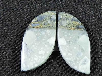 24Cts. Natural Maligano Jasper (12mm X 28mm Each) FaNcy Cabochon Match Pair SK-2791
