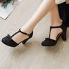 Elegant Women's Pumps Lolita D'Orsay Summer Shoes Fashion Strap Black Grey High Heels Classic Party Office Shoes Women Comfort