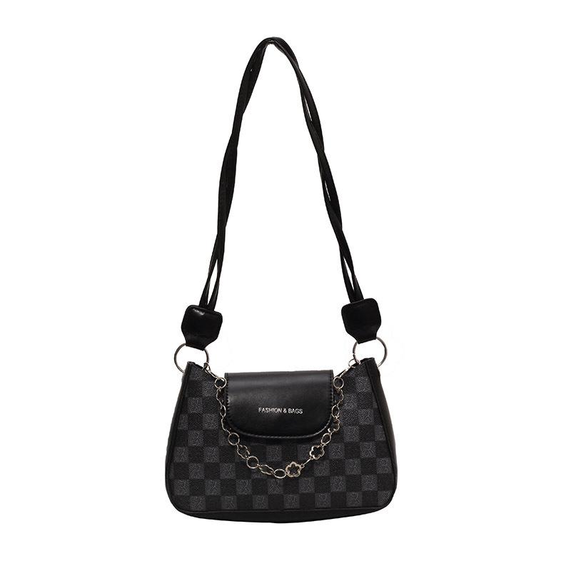 Chain Bag Women's Texture Shoulder Bag Embossed Crossbody Small Square Bag Fashion Simple Underarm Bag
