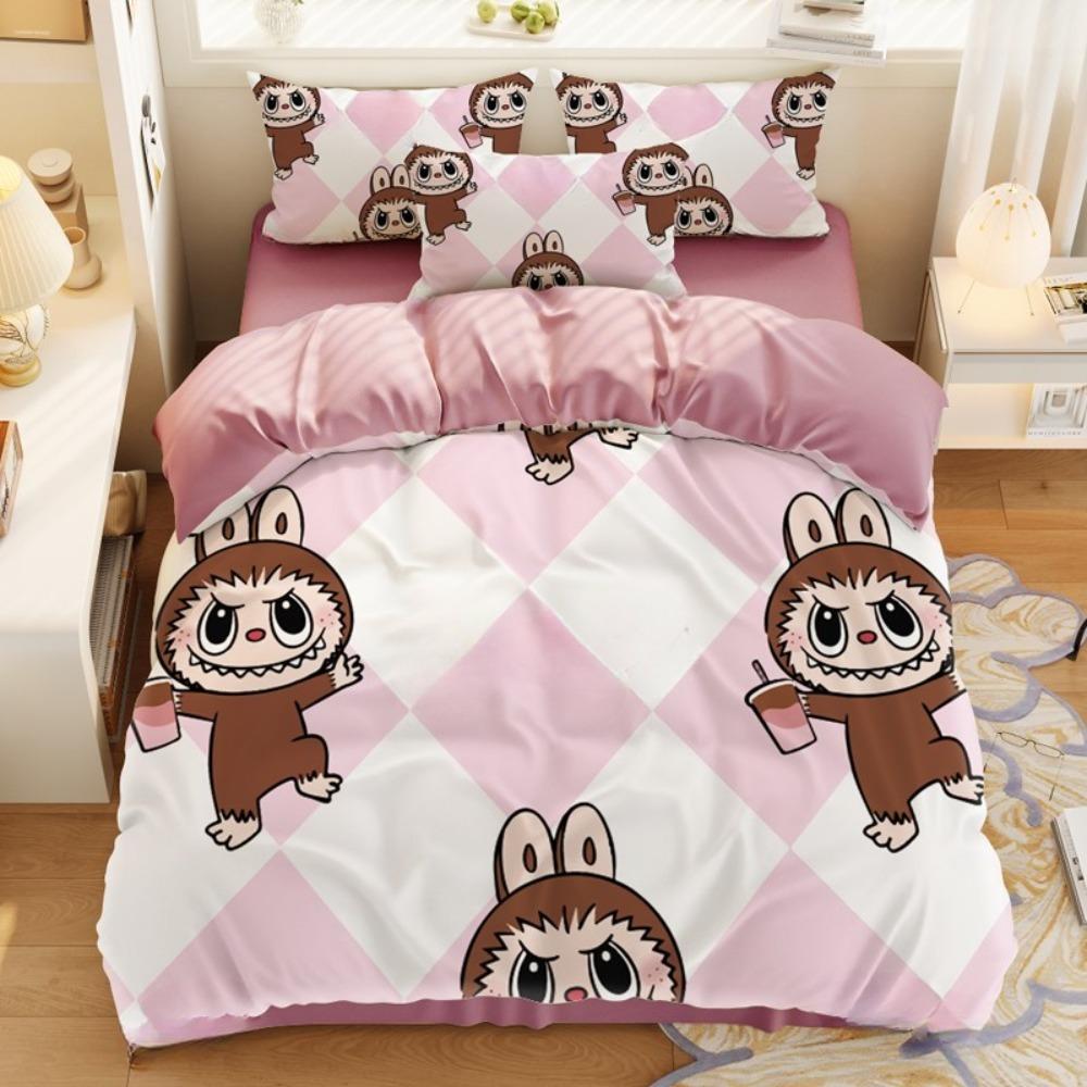 

cute doll bedding 2/3 piece bedroom set,Children sGift Teenagers adulte Microfibre double bed Duvet Cover with Zip Room Decor 90x200cm