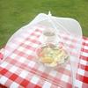 Mesh Food Covers Large White Nylon Pop-Up Tent Umbrella Collapsible Reusable Serving Dish Covers for Outdoor Camping Picnics BBQ