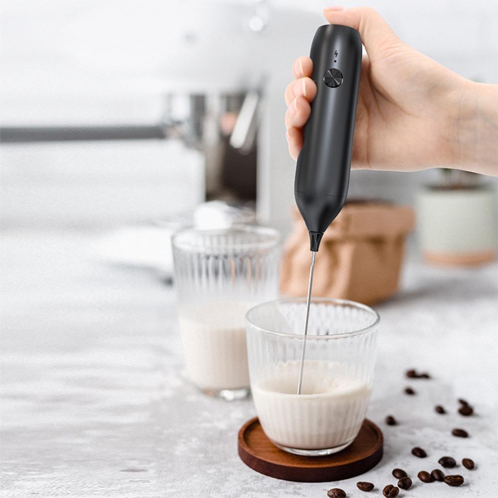 304 Stainless Steel Coffee Frother Powerful Electric Whisk Electric Milk Frother  Baking Tool