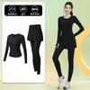 Back Pocket Mobile Phone Running Sports Suit Women's Autumn Quick-drying Fitness Top High-end Yoga Clothes Long Sleeves