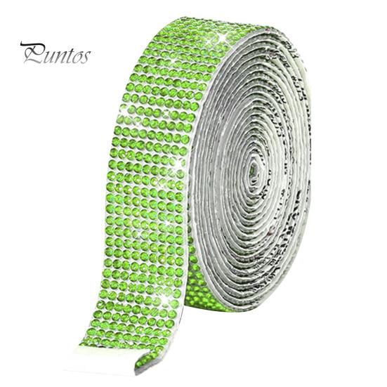 1 Roll 90CM Rhinestone Ribbon Self-Adhesive Glitter Faux Crystal Decorative Ribbon Clothes Shoes DIY Projects Crafts Bling Rhinestone Sticker Wrap