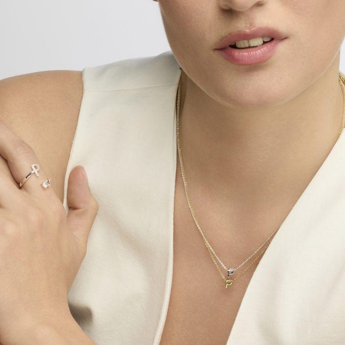 Collana Luxenter finitura oro giallo 18 carati - Alfabeto P